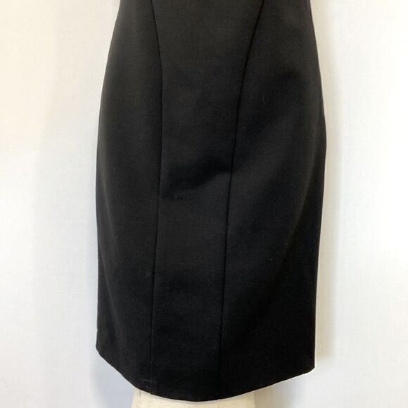 Love Moschino Dress Black Sheath  Wool Blend Empire Line NWOT Sz 4 - Picture 4 of 10